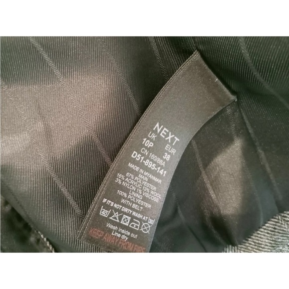 Next belted tweet jacket coat blazer size 6P US NWT - Picture 11 of 11
